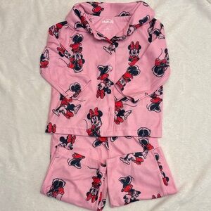 Disney Minnie Mouse Pink and Red Pajama Set